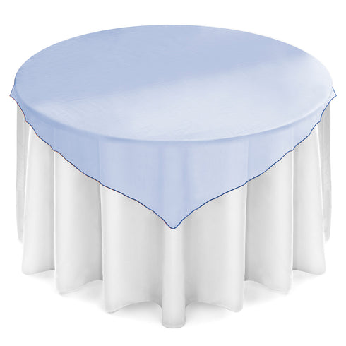 Organza Wedding Table Overlay - Tablecloth Topper 72-in Square